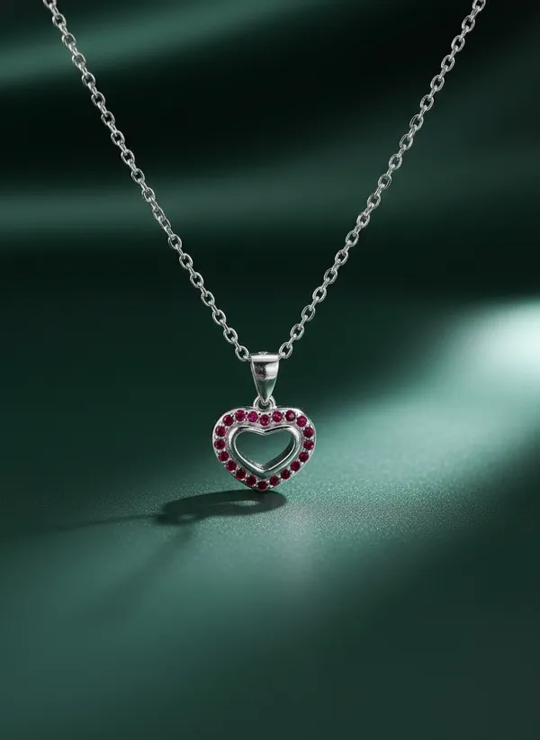 Red_Crystal_Open_Heart_Charm_Pendant_In_Silver_925_Sterling_Silver_925_Sterling_Silver